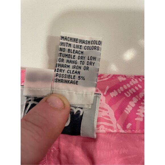 Vintage 90's Lilly Pulitzer Pink Palm Beach Crop Capri Pants Women’s Sz 6 - Picture 7 of 7